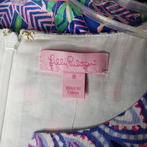 Lilly Pulitzer Dress Fallon Shift Medium 8 New Summer Tipping Point Engineered - Picture 3 of 6